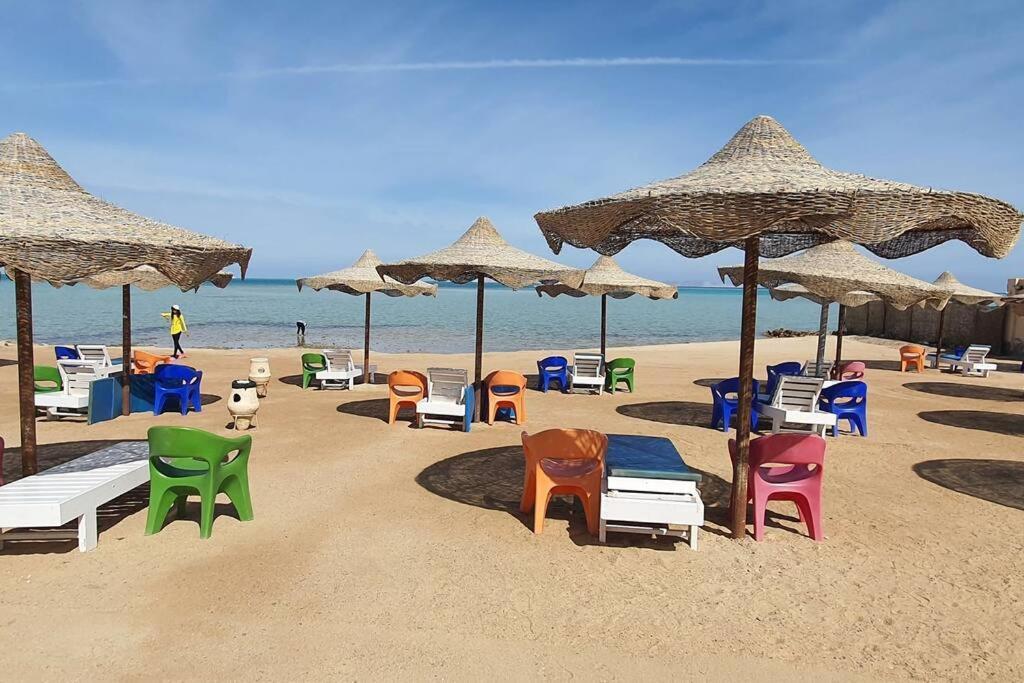 Casablanca Beach Direct Sea View Tow Bedroom Apartment Hurghada Eksteriør billede