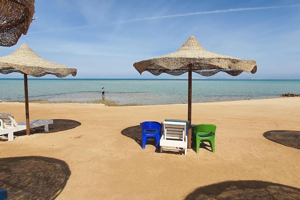 Casablanca Beach Direct Sea View Tow Bedroom Apartment Hurghada Eksteriør billede
